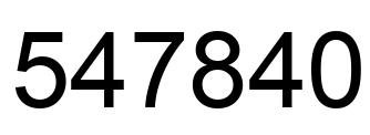 Number 547840 black image