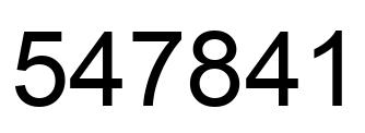 Number 547841 black image