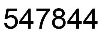 Number 547844 black image