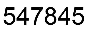 Number 547845 black image