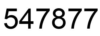 Number 547877 black image