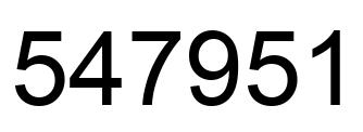 Number 547951 black image
