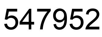 Number 547952 black image