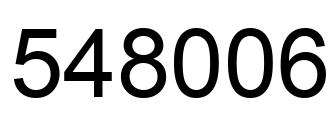 Number 548006 black image