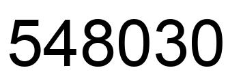Number 548030 black image