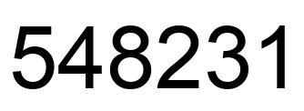 Número 548231 imagen negro