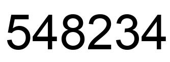 Número 548234 imagen negro