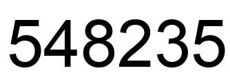 Número 548235 imagen negro