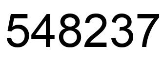 Número 548237 imagen negro