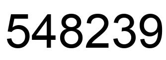 Número 548239 imagen negro