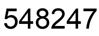Number 548247 black image