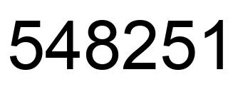 Number 548251 black image