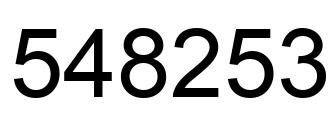 Número 548253 imagen negro