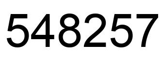 Número 548257 imagen negro