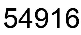 Número 54916 imagen negro