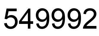 Número 549992 imagen negro
