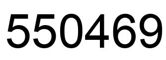 Number 550469 black image