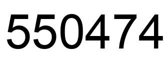 Number 550474 black image