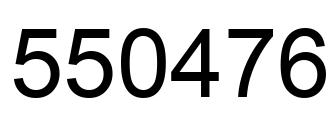 Number 550476 black image