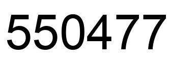 Number 550477 black image