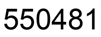 Number 550481 black image