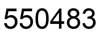 Number 550483 black image
