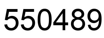 Number 550489 black image