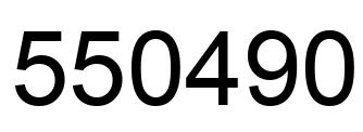 Number 550490 black image