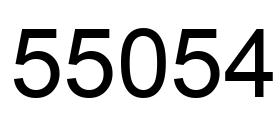 Número 55054 imagen negro