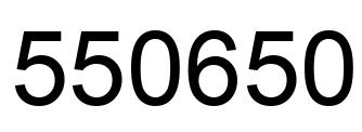 Number 550650 black image