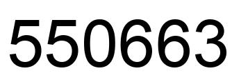 Number 550663 black image