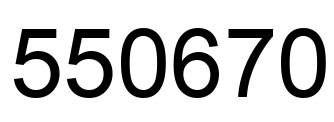Number 550670 black image