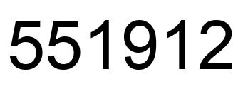 Number 551912 black image