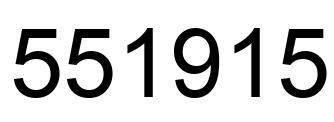 Number 551915 black image