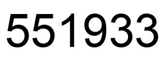 Number 551933 black image
