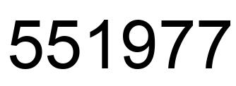 Number 551977 black image