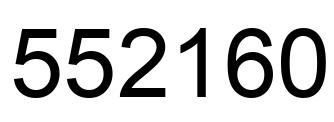 Number 552160 black image
