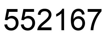 Number 552167 black image