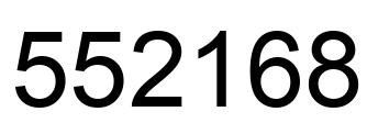 Number 552168 black image