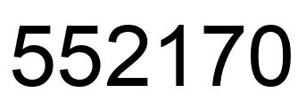Number 552170 black image