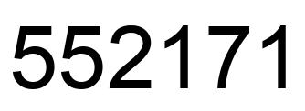Number 552171 black image