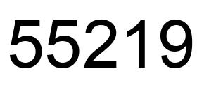 Number 55219 black image