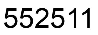 Número 552511 imagen negro