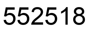 Número 552518 imagen negro
