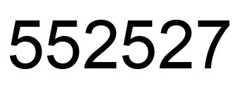 Number 552527 black image