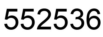 Número 552536 imagen negro