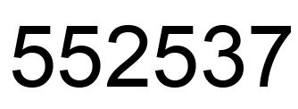 Número 552537 imagen negro