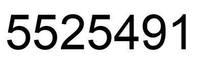 Number 5525491 black image