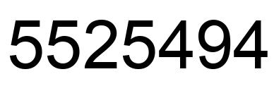 Number 5525494 black image
