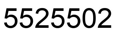 Number 5525502 black image